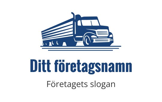 Tydlig blå lastbil logo design med strömlinjeformade linjer och modern stil