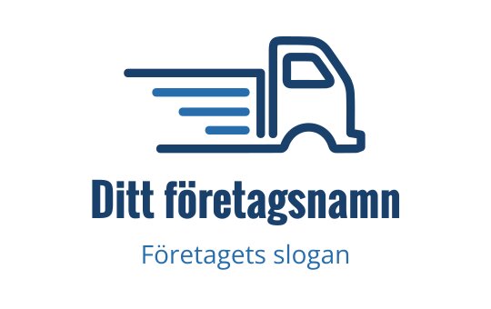 Modern blå lastbil logo design med rörelselinjer