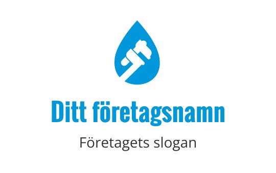 Modern blå vattendroppe logo design med en nyckel inuti