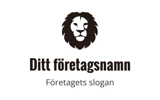Tydlig lejonhuvud logo design i mörkbruna nyanser