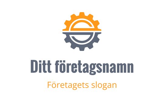 Modern växel logo design i orange och grått med cirkulära element