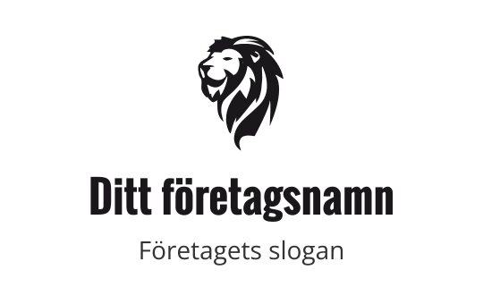 Tydlig lejonhuvud logo design i svart och grå nyanser