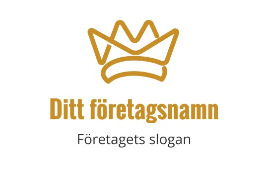 Elegant krona logo design i guld med en modern kontur