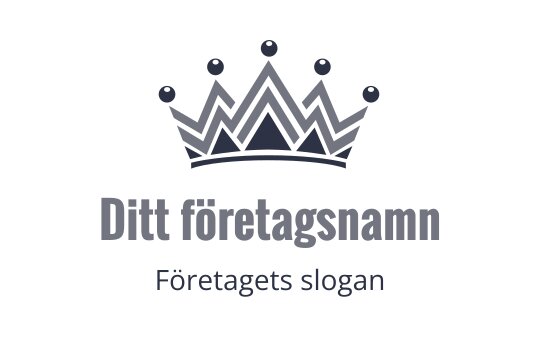 Elegant krona logo design i mörkblå och grå nyanser