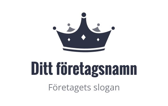 Elegant krona logo design i mörkblått med stiliserade detaljer