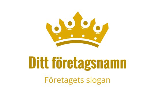 Elegant guldkrone logo design med fet typografi