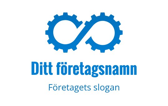 Modern blå oändlighet logo design med sammanlänkade kugghjul