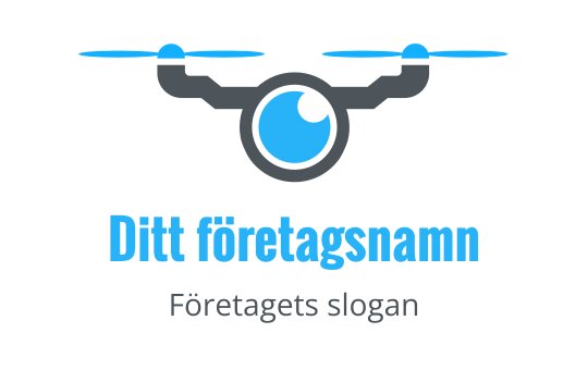 Modern logotypdesign med en blå öga och eleganta linjer