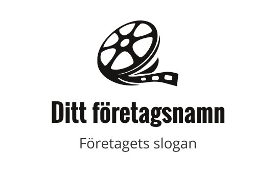 Filmreelslogo med en flytande filmremsa