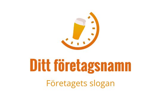 Modern logotypdesign med ett ölglas och cirkulära klockelement