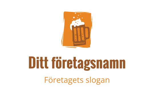 Tydlig ölkrus logo design med en orange splash bakgrund