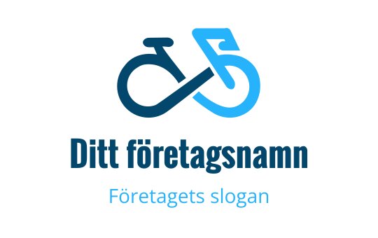 Modern cykel logo design med en stiliserad oändlighetssymbol