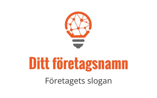 Kreativ logotypdesign av en glödlampa med ett nätmönster i orange