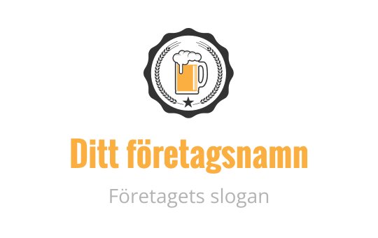 Vintage badge logotypdesign med en ölsej och stjärndetaljer