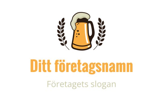 Lekfullt ölkrus logo design med veteelement och varma färger