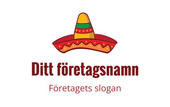 Färgglad sombrero logotypdesign med dekorativa mönster och livliga färger