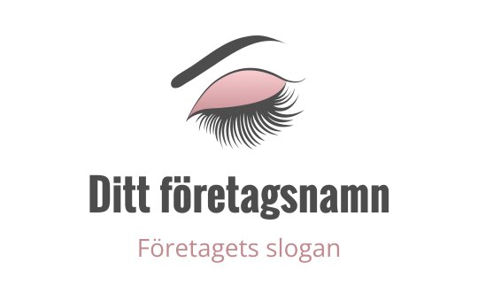 Elegant öga logo design med mjuka rosa och svarta accenter