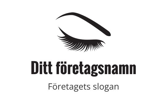 Elegant logotypdesign med en stiliserad ögonfrans- och ögonbrynsomriss
