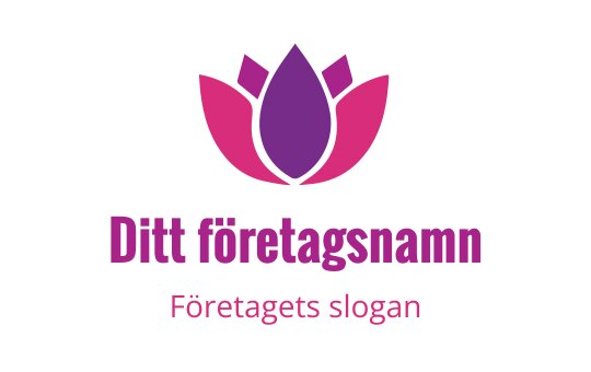 Elegant lotusblomma logo design i rosa och lila nyanser