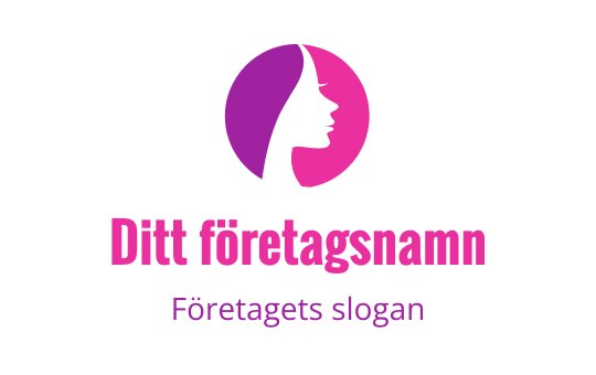Elegant profil logo design i rosa och lila nyanser
