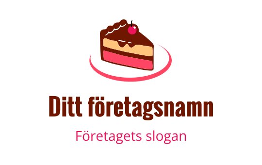 Läckert tårta logo design med lager och ett körsbär på toppen