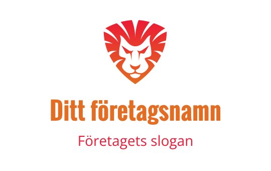 Stiliserad lejonlogotyp i röd och orange, som representerar tigerindustrin.