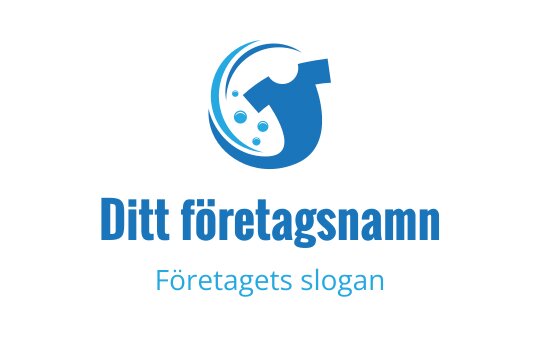 Modern blå logo med en stiliserad vattendroppe och skiftnyckel