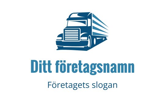 Tydlig blå lastbil logo design med strömlinjeformade linjer och modern stil