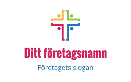 Färgglad korslogo med cirkulära accenter i livliga nyanser