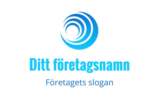 Modern blå virvel logo design med dynamiska cirkulära element