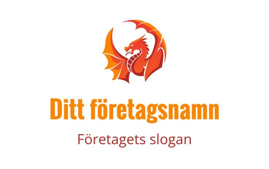Dramatisk drake logo design i livliga orange och röda nyanser