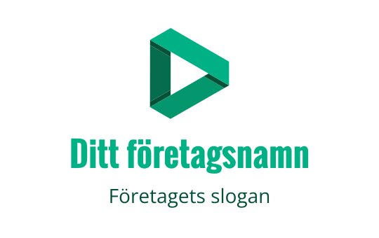 Modern teal logotypdesign med en geometrisk play-knappform
