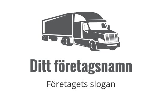 Tydlig lastbil logo design med strömlinjeformad silhuett och modern typografi