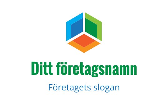Modern geometrisk logotypdesign med en färgglad 3D-kubform